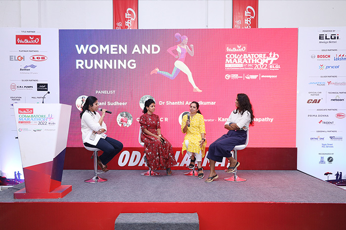Insightful 'Women and Running' conference panel captured by Bee Bee Videos highlighting corporate photography expertise