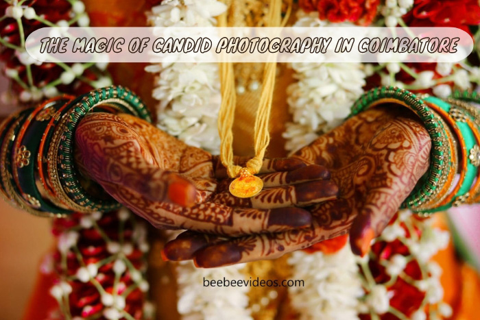 Exquisite bridal henna design and authentic wedding bangles captured in a candid moment by Bee Bee Videos, Coimbatore's wedding photography specialists