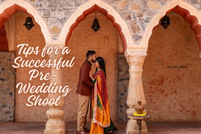 Embrace the rich culture and romantic ambiance with Bee Bee Videos in Coimbatore, offering essential tips for a successful pre-wedding shoot featuring a couple sharing an intimate moment in a traditional setting