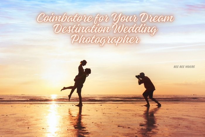 Sunset beach pre-wedding photography session captured by Bee Bee Videos, the destination wedding photographer in Coimbatore