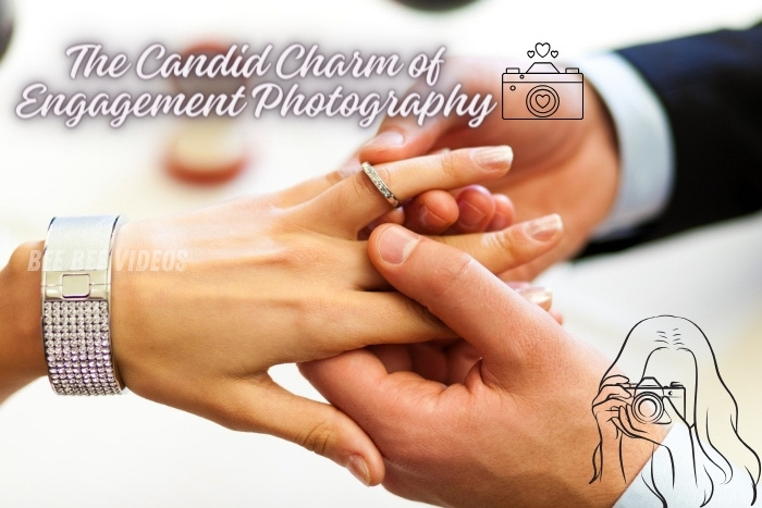 Close-up of a couple holding hands, showcasing engagement rings, captured with candid charm by Bee Bee Videos, a leading provider of engagement photography in Coimbatore