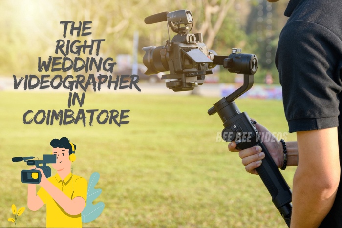 Professional videographer holding a camera on a gimbal, highlighting the expertise needed for capturing weddings, provided by Bee Bee Videos, the right wedding videographer in Coimbatore