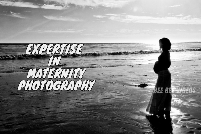 Silhouette of a pregnant woman standing by the ocean, showcasing expertise in maternity photography by Bee Bee Videos in Coimbatore. Capture the serene beauty of motherhood with our professional photography services