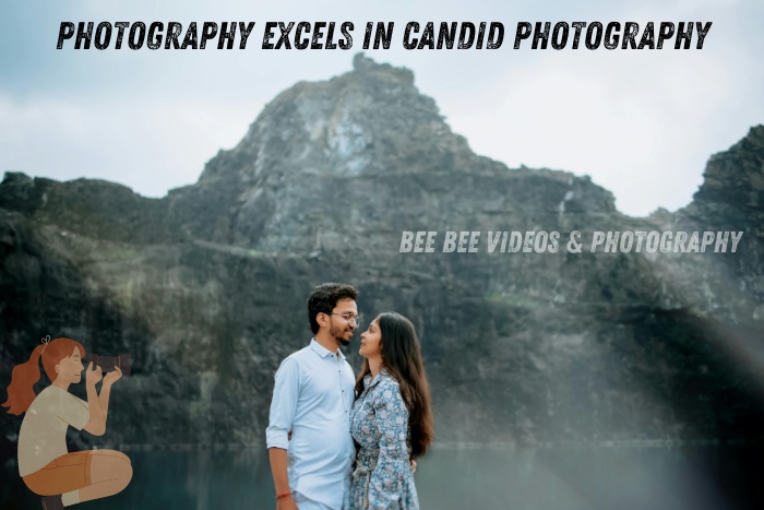 Bee Bee Videos & Photography in Coimbatore: Specializing in candid photography, capturing the genuine love and connection of a couple against a stunning mountainous backdrop. Perfect for natural, heartfelt moments