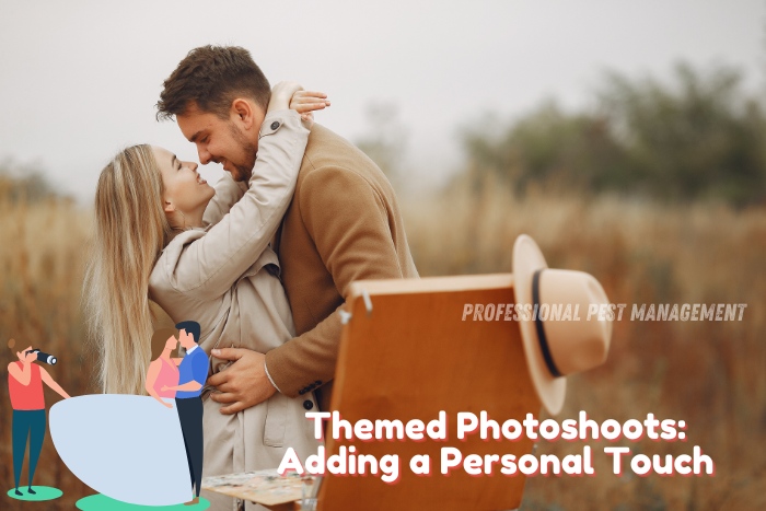 Couple embracing during a romantic themed photoshoot, captured by Bee Bee Videos & Photography in Coimbatore, specializing in personalized themed photoshoots for engagements and weddings