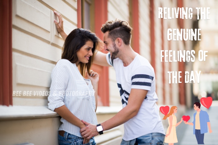 Couple sharing a candid moment during a romantic photoshoot, captured by Bee Bee Videos & Photography in Coimbatore, offering personalized and genuine couple photography sessions.