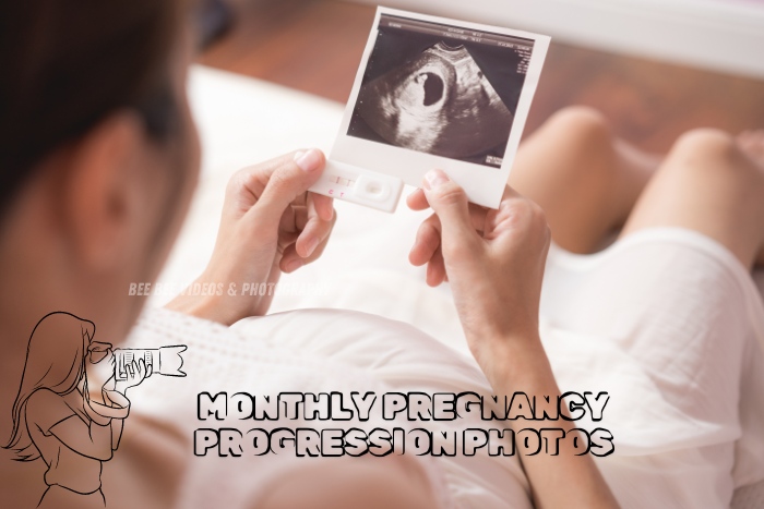 Expectant mother holding an ultrasound photo, captured by Bee Bee Videos & Photography in Coimbatore, offering monthly pregnancy progression photoshoots to document every special moment