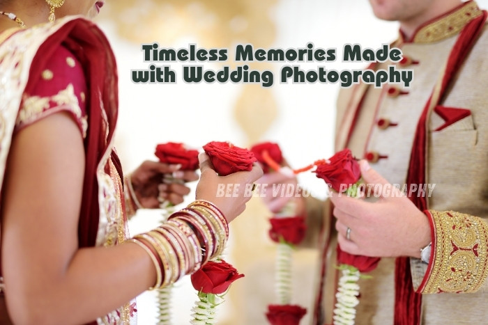 Close-up of a couple exchanging floral garlands during their wedding ceremony, captured by Bee Bee Videos & Photography in Coimbatore. Specializing in timeless wedding photography to preserve your cherished moments. Professional services tailored for unique and beautiful celebrations