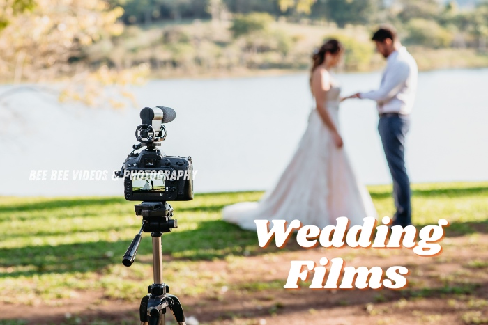 Camera set up for filming a wedding by the lake, captured by Bee Bee Videos & Photography in Coimbatore, specializing in creating cinematic wedding films to capture every special moment