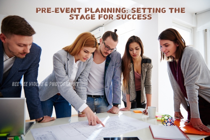 Pre-event planning session captured by Bee Bee Videos & Photography in Coimbatore. Our team ensures every detail of your corporate event is documented perfectly. Trust us to capture the essence of your preparations and success.