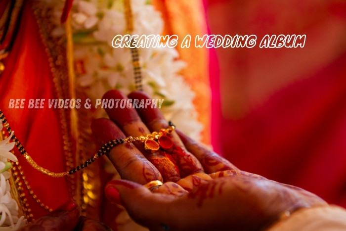 Traditional South Indian wedding moment featuring a bride holding a mangalsutra, captured by Bee Bee Videos & Photography in Coimbatore. Expertly documenting the beauty and cultural significance of weddings through vibrant wedding photography. Perfect for creating cherished wedding albums that last a lifetime