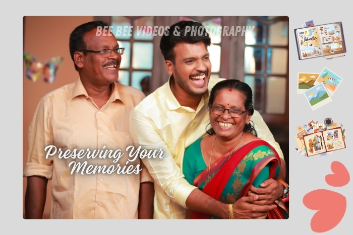 Heartwarming family photography capturing joyful and precious moments with Bee Bee Videos & Photography in Coimbatore