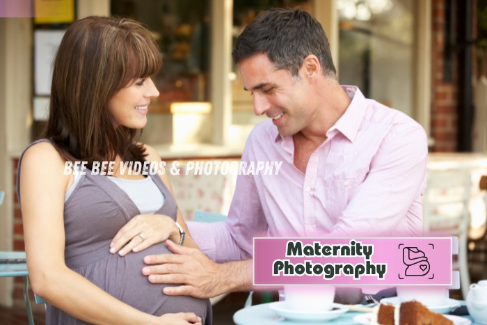 Maternity photography by Bee Bee Videos & Photography in Coimbatore, capturing joyful moments of expecting parents