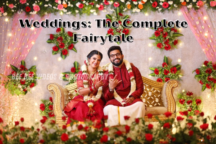 Bee Bee Videos & Photography in Coimbatore, Capturing joyful moments of the bride and groom on a floral stage