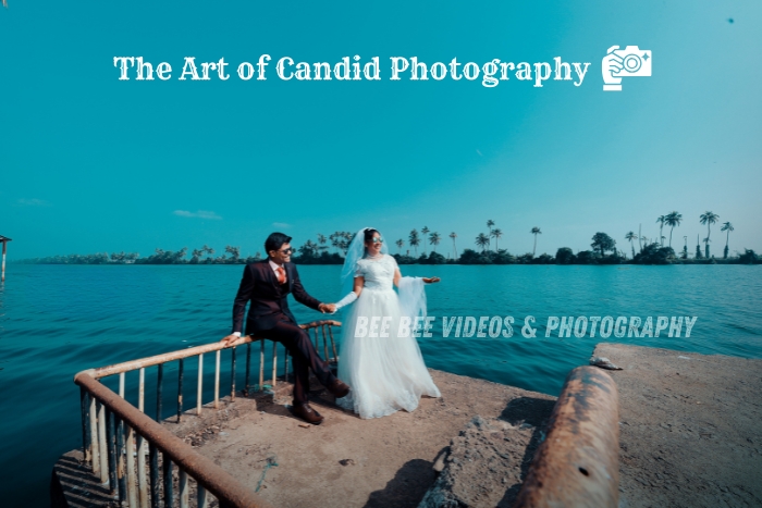 Romantic outdoor pre-wedding shoot by Bee Bee Videos & Photography in Coimbatore. Candid photography captured by the water