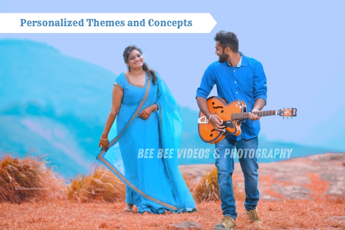 Pre-wedding photoshoot by Bee Bee Videos & Photography in Coimbatore with a romantic musical theme